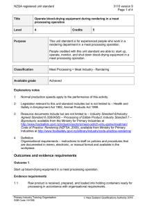 NZQA registered unit standard 3110 version 9  Page 1 of 4