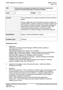 NZQA registered unit standard 26943 version 1  Page 1 of 4