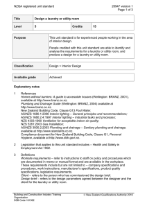 NZQA registered unit standard 26947 version 1  Page 1 of 3