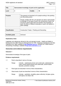 NZQA registered unit standard 26571 version 2  Page 1 of 4