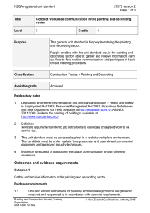 NZQA registered unit standard 27372 version 2  Page 1 of 3