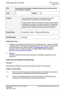 NZQA registered unit standard 27410 version 2  Page 1 of 3