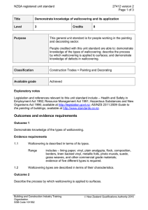 NZQA registered unit standard 27412 version 2  Page 1 of 3