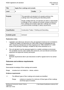 NZQA registered unit standard 1074 version 6  Page 1 of 3