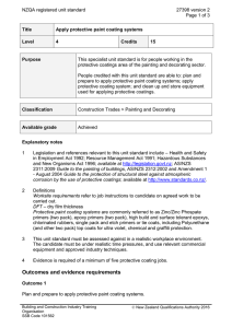 NZQA registered unit standard 27398 version 2  Page 1 of 3