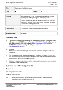 NZQA registered unit standard 27409 version 2  Page 1 of 3