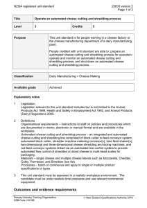 NZQA registered unit standard 23833 version 2  Page 1 of 3