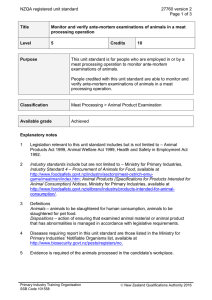 NZQA registered unit standard 27760 version 2  Page 1 of 3