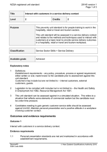 NZQA registered unit standard 28145 version 1  Page 1 of 3