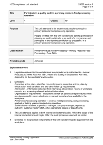 NZQA registered unit standard 28622 version 1  Page 1 of 4