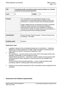 NZQA registered unit standard 28641 version 1  Page 1 of 3