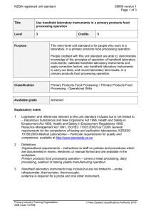 NZQA registered unit standard 28669 version 1  Page 1 of 3