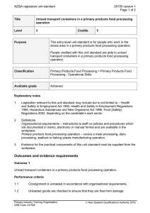 NZQA registered unit standard 29156 version 1  Page 1 of 2