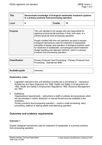 NZQA registered unit standard 28658 version 1  Page 1 of 3