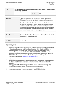 NZQA registered unit standard 28673 version 1  Page 1 of 4