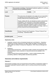 NZQA registered unit standard 29124 version 1  Page 1 of 3