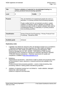 NZQA registered unit standard 29128 version 1  Page 1 of 4