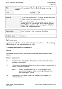 NZQA registered unit standard 25147 version 2  Page 1 of 3