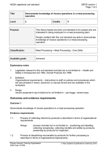 NZQA registered unit standard 28579 version 1  Page 1 of 2