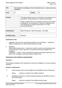 NZQA registered unit standard 28581 version 1  Page 1 of 3