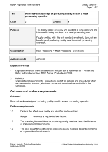 NZQA registered unit standard 28582 version 1  Page 1 of 2