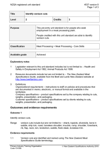 NZQA registered unit standard 4537 version 8  Page 1 of 3