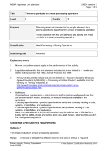 NZQA registered unit standard 28234 version 1  Page 1 of 3