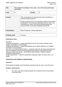 NZQA registered unit standard 24601 version 4  Page 1 of 4