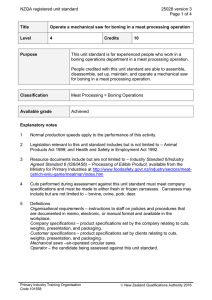 NZQA registered unit standard 25028 version 3  Page 1 of 4