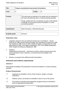 NZQA registered unit standard 18527 version 4  Page 1 of 2