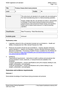 NZQA registered unit standard 28250 version 1  Page 1 of 4