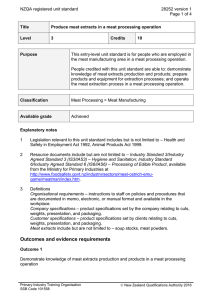 NZQA registered unit standard 28252 version 1  Page 1 of 4