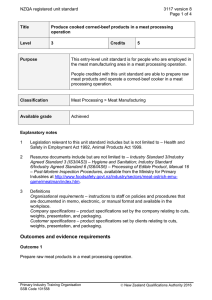 NZQA registered unit standard 3117 version 8  Page 1 of 4
