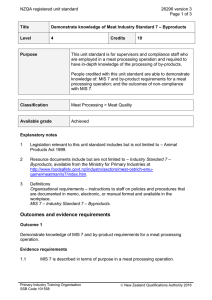 NZQA registered unit standard 26296 version 3  Page 1 of 3