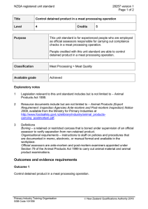 NZQA registered unit standard 28257 version 1  Page 1 of 2