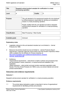 NZQA registered unit standard 28259 version 1  Page 1 of 2