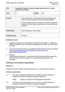 NZQA registered unit standard 16539 version 7  Page 1 of 3