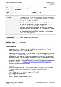 NZQA registered unit standard 28254 version 1  Page 1 of 5