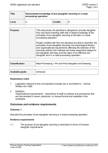 NZQA registered unit standard 23353 version 3  Page 1 of 4