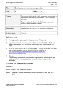 NZQA registered unit standard 27003 version 3  Page 1 of 3