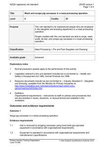NZQA registered unit standard 28185 version 1  Page 1 of 4
