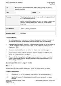 NZQA registered unit standard 2549 version 8  Page 1 of 2