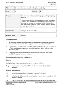 NZQA registered unit standard 2557 version 8  Page 1 of 3