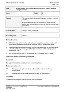 NZQA registered unit standard 28210 version 1  Page 1 of 3
