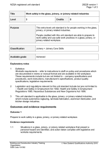 NZQA registered unit standard 28226 version 1  Page 1 of 3