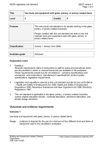 NZQA registered unit standard 28227 version 1  Page 1 of 3