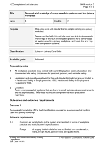 NZQA registered unit standard 8609 version 6  Page 1 of 3