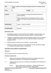 NZQA registered unit standard 28212 version 1  Page 1 of 3