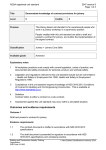 NZQA registered unit standard 2547 version 8  Page 1 of 3