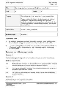 NZQA registered unit standard 2548 version 8  Page 1 of 3